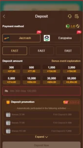 SK KHI777 Deposit